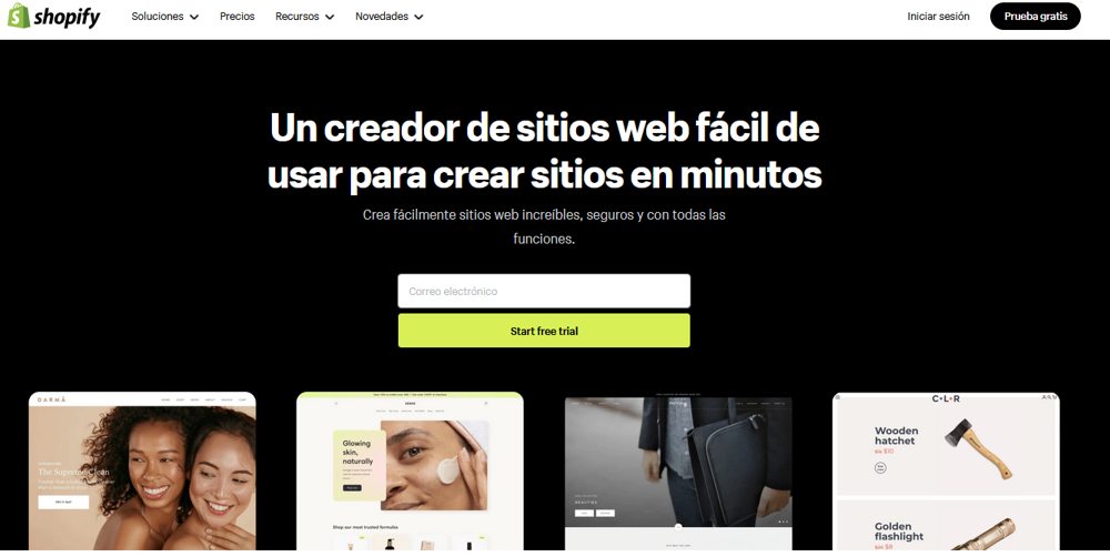 Creador web Shopify